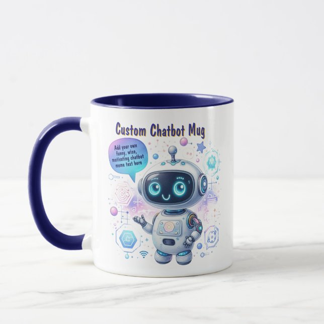 Create Talking Chatbot Memes Cartoon Templates Mug (Left)
