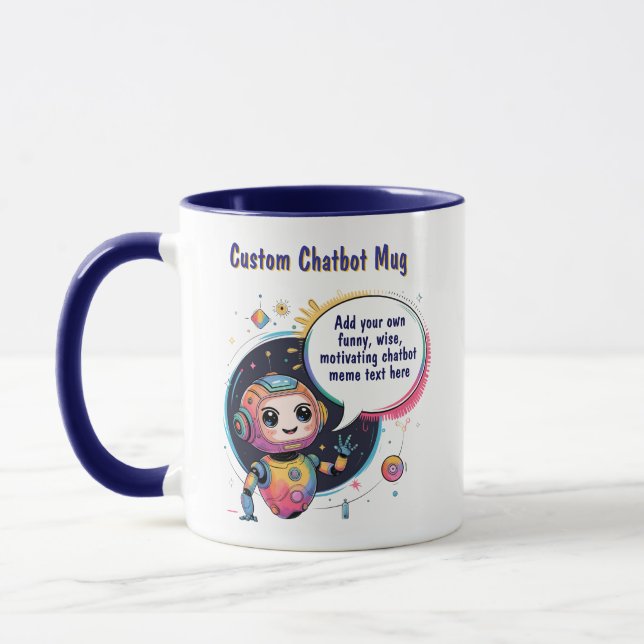 Create Talking Chatbot Memes Cartoon Templates Mug (Left)
