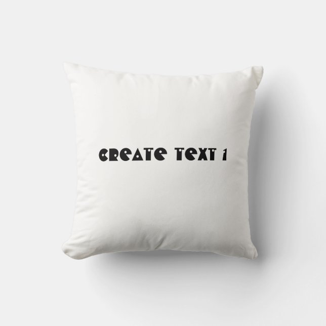 Create text Cotton Home Living Decor Poufs-Pillow Throw Pillow (Front)