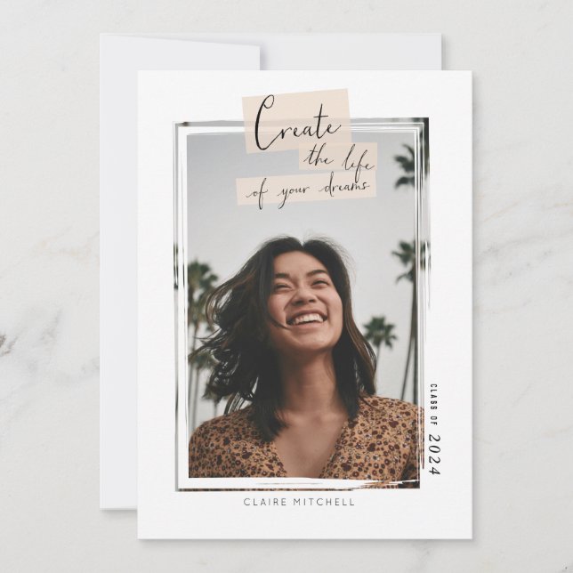 Create the Life of Your Dreams Graduation Photo Announcement (Front)