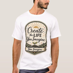 Create the Life You Imagine Men's Motivational T-S T-Shirt