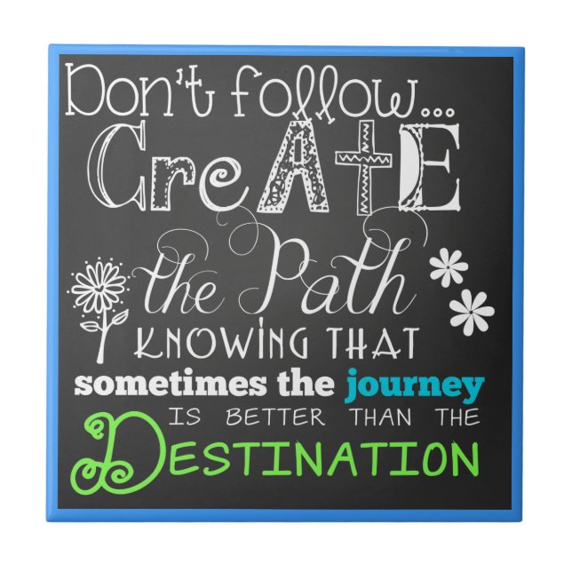 Create the Path Motivational Chalkboard Look Tile (Front)