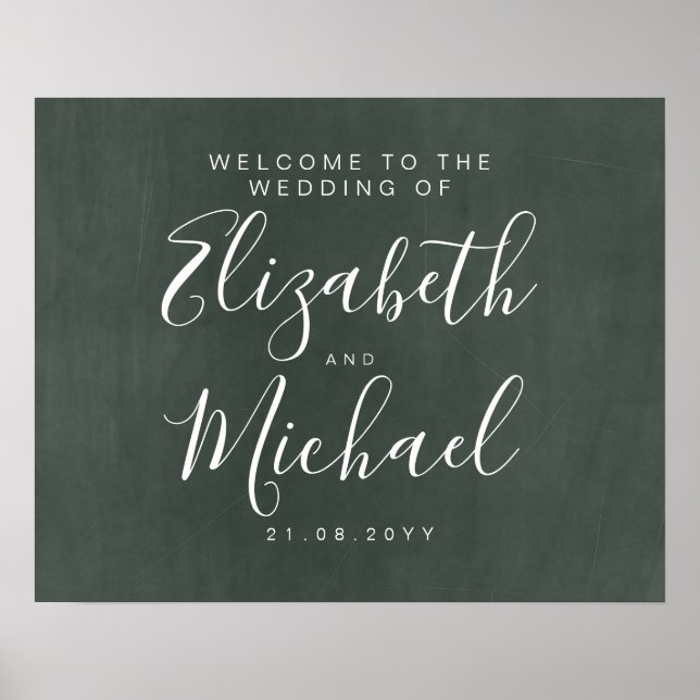 Create Wedding Welcome Sign chakboard (Front)