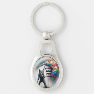 create what you dream keychain