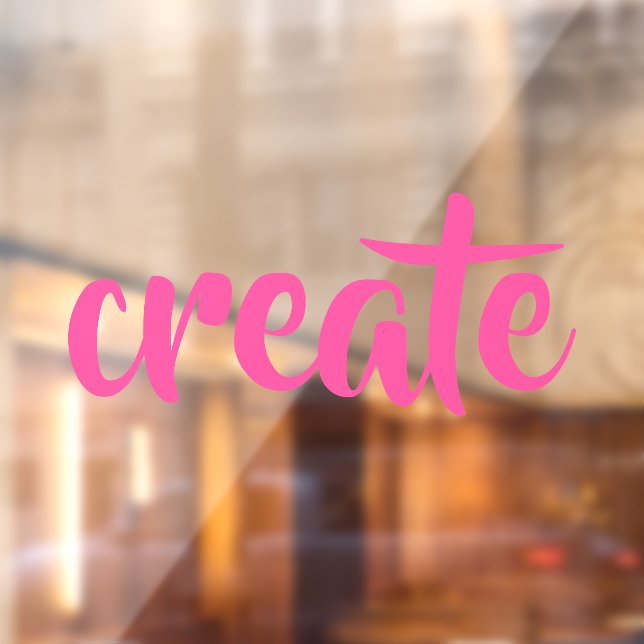 "Create" Window Cling (Sheet 2)