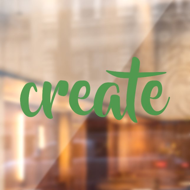 "Create" Window Cling (Sheet 2)
