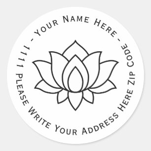 Create you own Blooming Lotus Flower symbol Classic Round Sticker