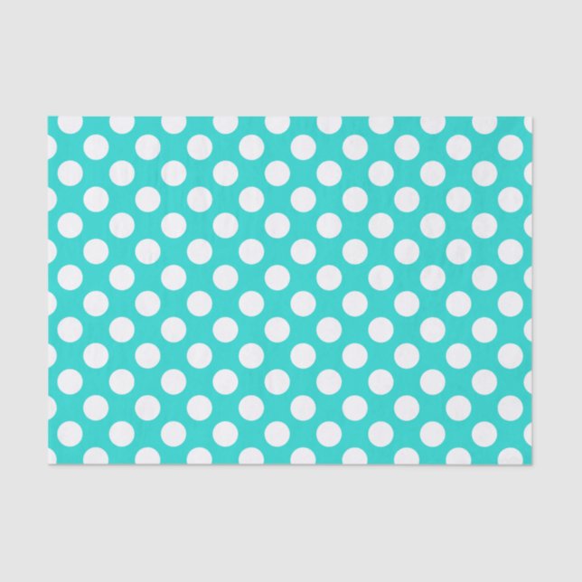 Create Your Background Colour with White Dots 10 Tissue Paper (Front)