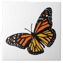 Create Your Bkgnd Colour Monarch Butterfly Tile
