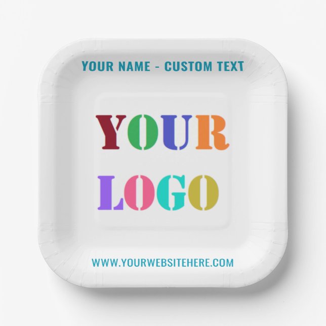 Create Your Business Branded Paper Plates Template (Front)