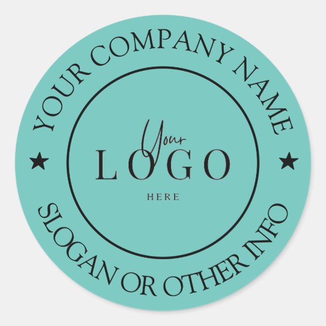 Create Your Business Logo Custom Classic Round Sti Classic Round Sticker (Front)
