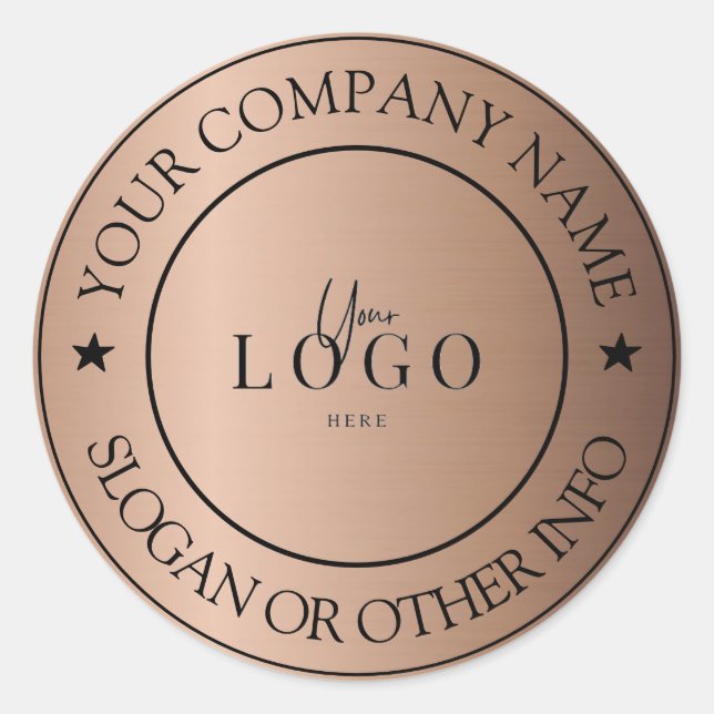 Create Your Business Logo Custom Classic Round Sti Classic Round Sticker (Front)