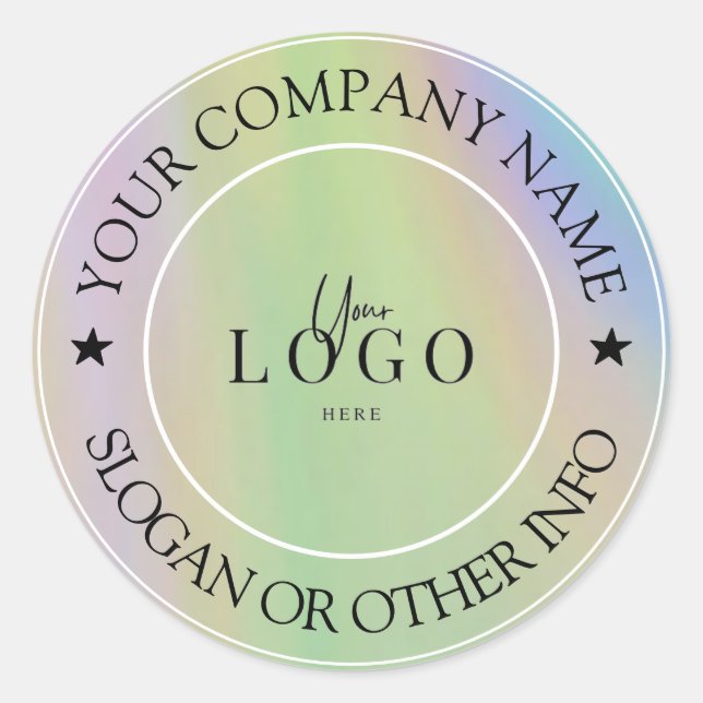 Create Your Business Logo Custom Classic Round Sti Classic Round Sticker (Front)