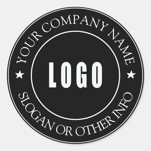 Create Your Business Logo Custom Classic Round Sti Classic Round Sticker (Front)