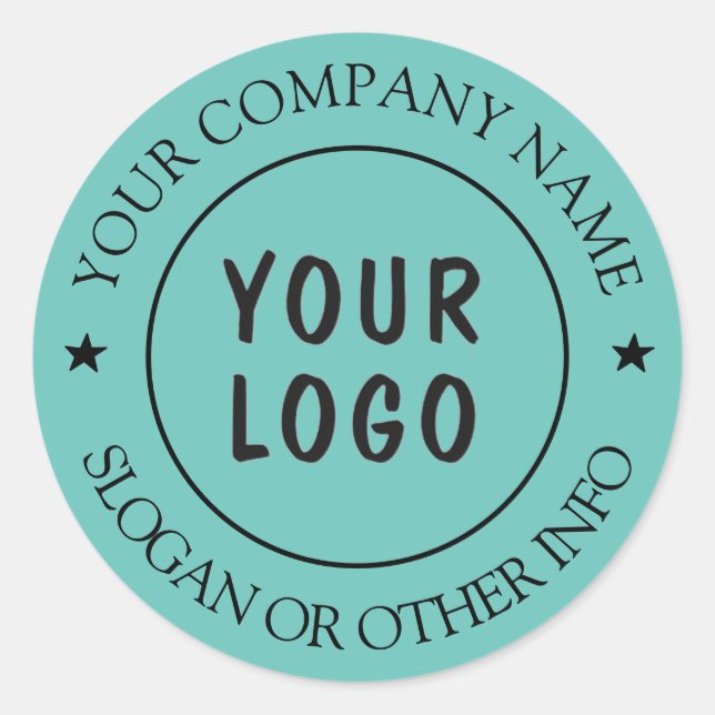 Create Your Business Logo Custom Classic Round Sti Sticker (Front)