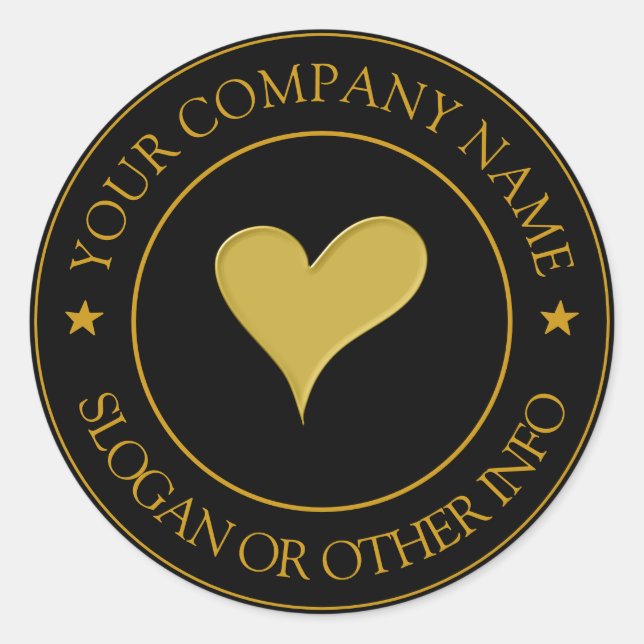 Create Your Business Logo Custom Classic Round Sti Sticker (Front)