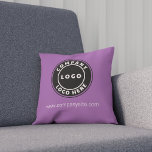 Create Your Company Logo Business Brand Throw Pillow<br><div class="desc">Add your company logo and brand identity to this pillow as well as your website address or slogan by clicking the "Personalize" button above. These brand-able throw pillows can advertise your business as employees use them and double as a corporate swag. Available in other colours and sizes. No minimum order...</div>