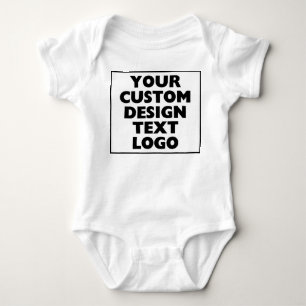 Create Your Custom Designe Text Logo Personalized  Baby Bodysuit