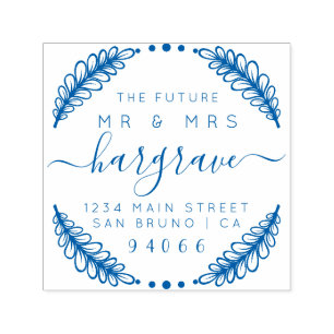 Create Your Custom Future Mr & Mrs Return Address Self-inking Stamp