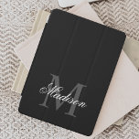Create Your Custom Name Monogram Calligraphy Black iPad Pro Cover<br><div class="desc">Create your own personalized iPad Air cover with your custom name and monogram. To edit this design template,  simply edit the text fields as shown above. You can easily add more text or images,  customize fonts and colours. Treat yourself or make the perfect gift for family and friends!</div>