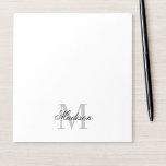 Create Your Custom Name Monogram Calligraphy Black Notepad<br><div class="desc">Create your own personalized notepads with your custom name and monogram. To edit this design template,  simply edit the text fields as shown above. You can easily add more text or images,  customize fonts and colours. Treat yourself or make the perfect gift for family and friends!</div>