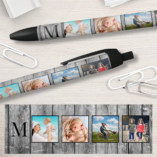 Create Your Custom Photo Collage Rustic Farmhouse Black Ink Pen