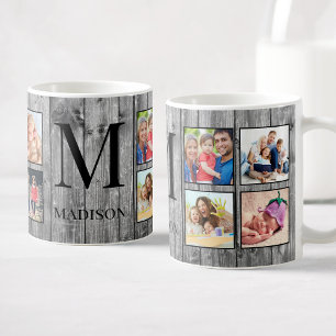 Create Your Custom Photo Collage Rustic Farmhouse Coffee Mug