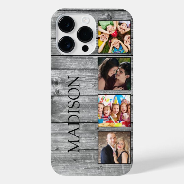 Create Your Custom Photo Collage Rustic Farmhouse iPhone Case (Back)