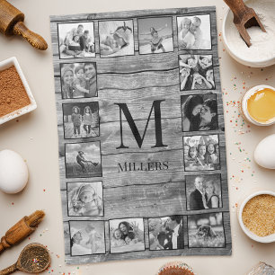 Create Your Custom Photo Collage Rustic Farmhouse Kitchen Towel