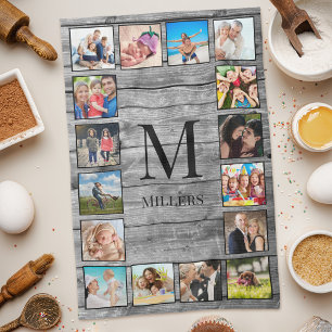 Create Your Custom Photo Collage Rustic Farmhouse Kitchen Towel