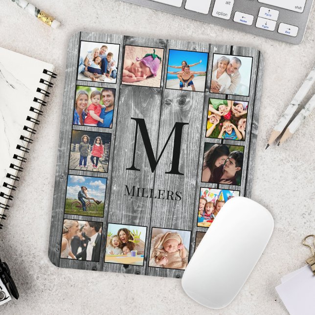 Create Your Custom Photo Collage Rustic Farmhouse Mouse Pad (Creator Uploaded)