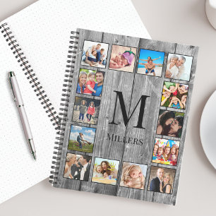 Create Your Custom Photo Collage Rustic Farmhouse Notebook