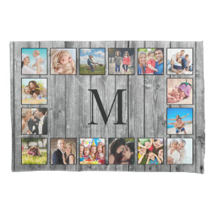 Create Your Custom Photo Collage Rustic Farmhouse Pillowcase