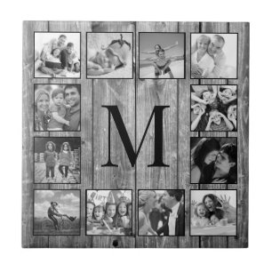 Create Your Custom Photo Collage Rustic Farmhouse Tile