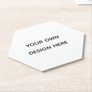 Create your design here add your text logo hare paper coaster