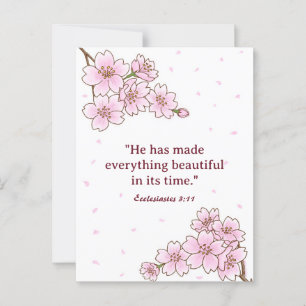 Create Your Desired Bible Art Floral Postcard 