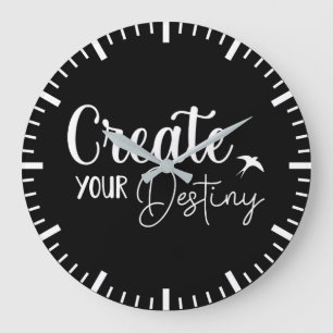Create Your Destiny - Gym, Success, Hustle Large Clock