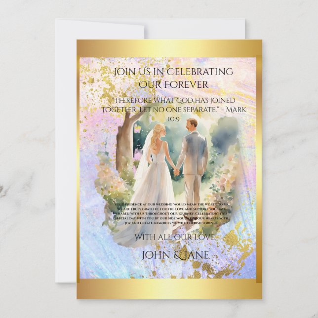 Create Your Dream Wedding Cards: Fully Editable &  Holiday Card (Front)
