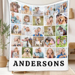 Create Your Family Custom Cute 25 Photos Collage Fleece Blanket<br><div class="desc">Wrap yourself in cherished memories with our Personalized Photo Collage Blanket. This modern and simple blanket design allows you to showcase up to 25 of your favourite photos, making it a heartwarming addition to any home. Features Customizable Design: Choose from a selection of your most beloved photos, whether they capture...</div>