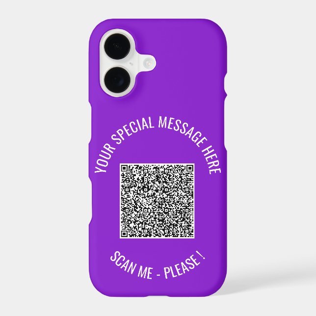 Create Your Funny QR Code iPhone Case Custom Text (Back)