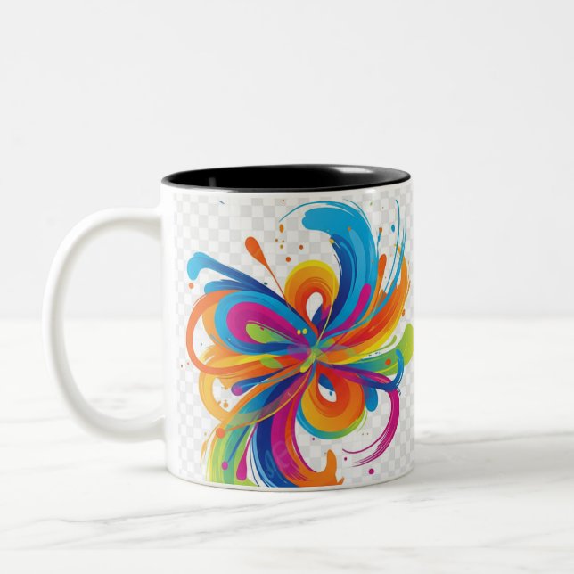 create your future-positive mindset Two-Tone coffee mug (Left)