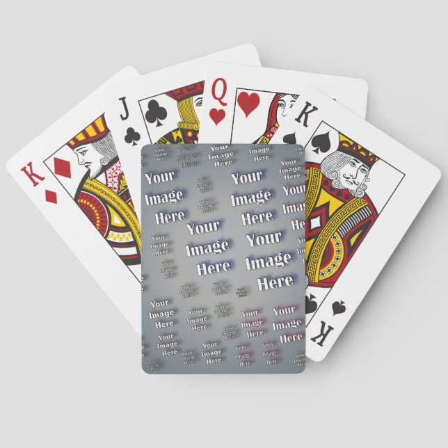 Create Your Image Here Template Playing Cards (Back)