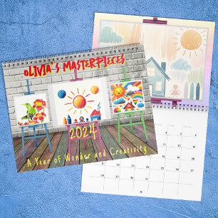Create Your Kids' Art Personalized Photo 2024 Calendar