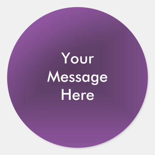 Create Your Message Classic Round Sticker (Front)