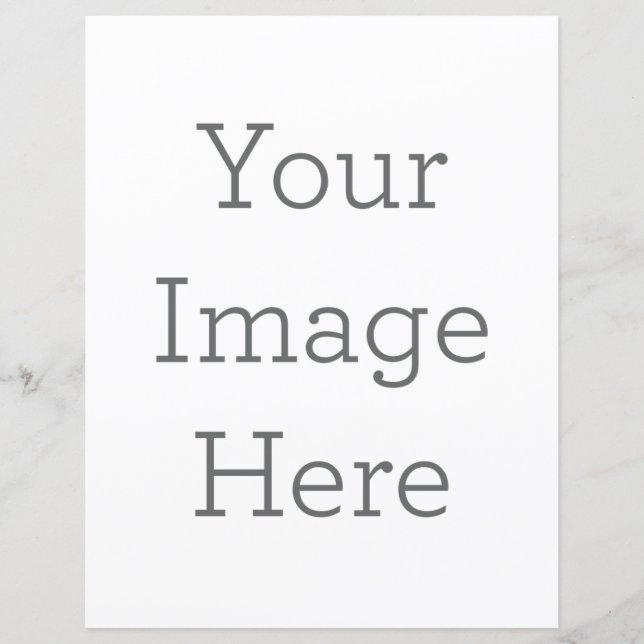 21.6 cm x 28 cm Flat Paper Sheet (Front)