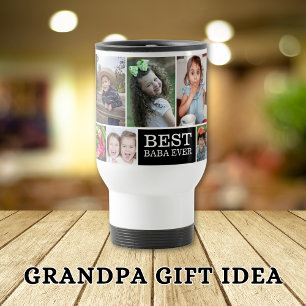 Create Your Own 10 Photo Collage Best Baba Ever Travel Mug