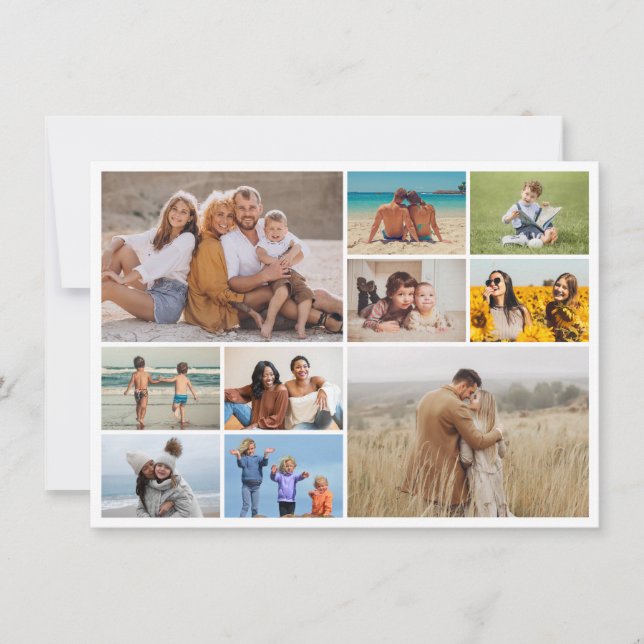 Create Your Own 10 Photo Collage Card (Front)