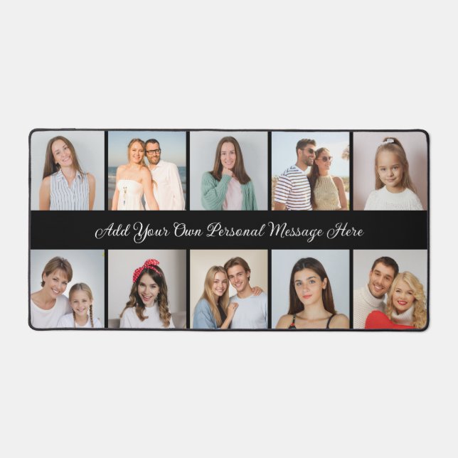 Create Your Own 10 Photo Collage Desk Mat (Front)