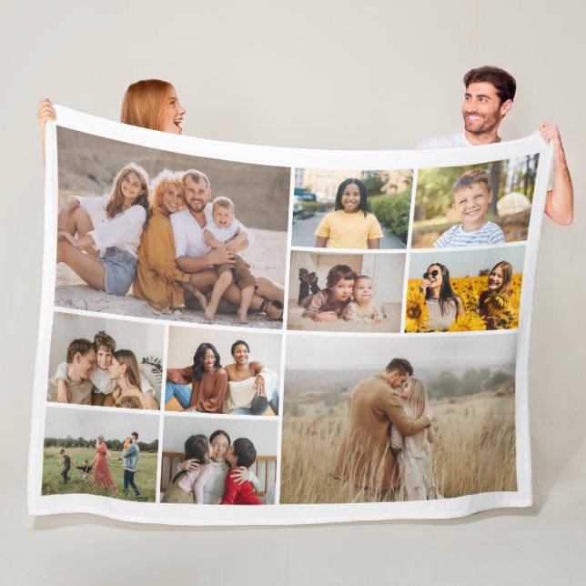 Create Your Own 10 Photo Collage Fleece Blanket (In Situ)