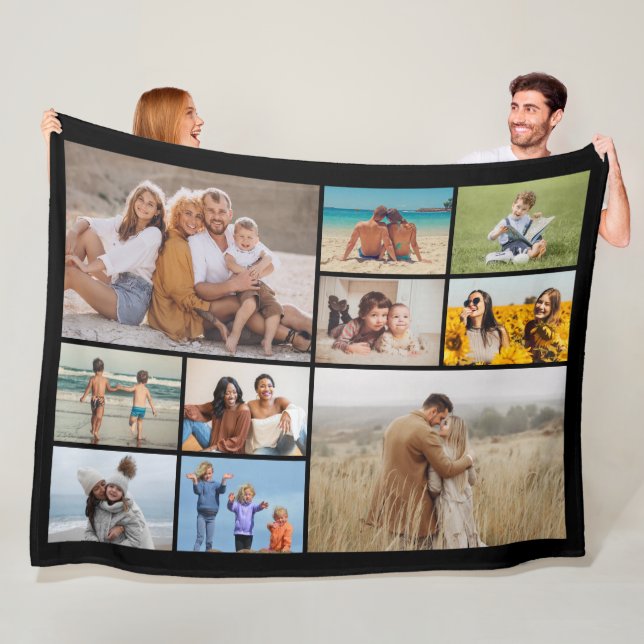 Create Your Own 10 Photo Collage Fleece Blanket (In Situ)